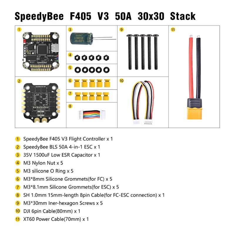 SpeedyBee F405 V3/V4 FC ESC St - Speedybee F405 V4 Bls 55A Stack recensione e prezzo